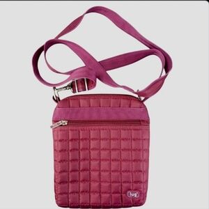 Lug Skipper Quilted Crossbody Bag,  Burgundy